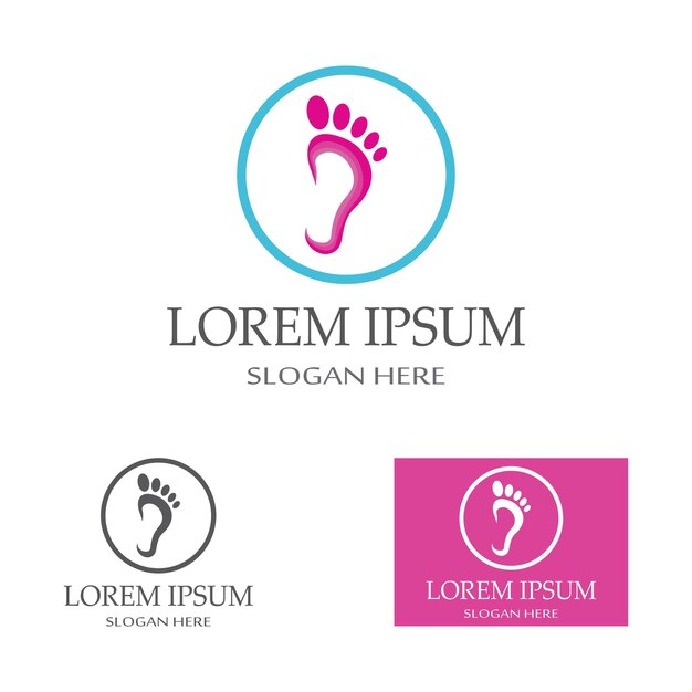 Footprintsfoot careand step Logo Bilder Illustrationsdesign