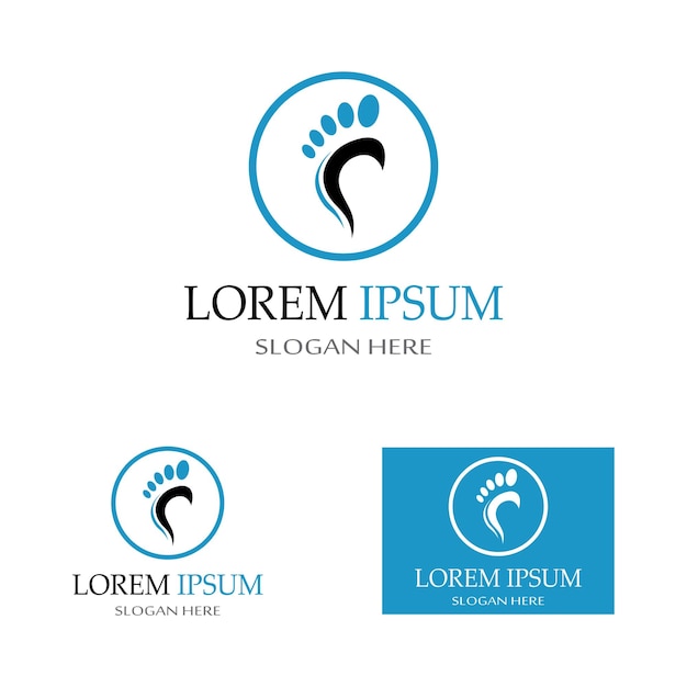 Footprintsfoot careand step Logo Bilder Illustrationsdesign
