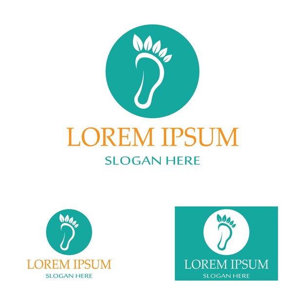 Footprintsfoot careand step Logo Bilder Illustrationsdesign