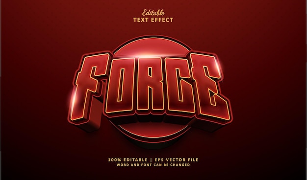 Force Text-Effekt-Stil 3D Esport-Editierbare Text-Eeffekt-Style 3D-Logo-Spiel