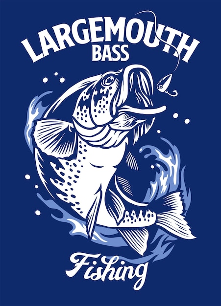 Forellenbarsch fisch t-shirt design