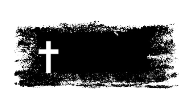 Form des Kreuzes Platz für Text Moderne Vektor-Logo-Banner-Schild-Zeichnung des Christentums Grunge-Hintergrund