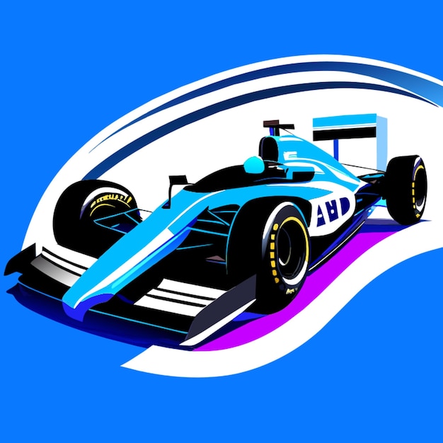 Vektor formel-indy-auto-seitenansicht-vektorillustration