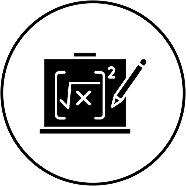 Formel-vektor-symbol für die lösung von formeln kann für schul-ikonen verwendet werden