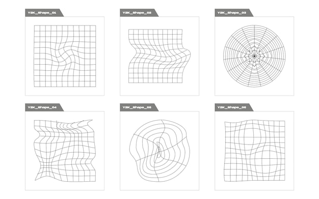 Vektor formen des brutalismus große auswahl an retro-objekten für das design vorlagen für notizplakate