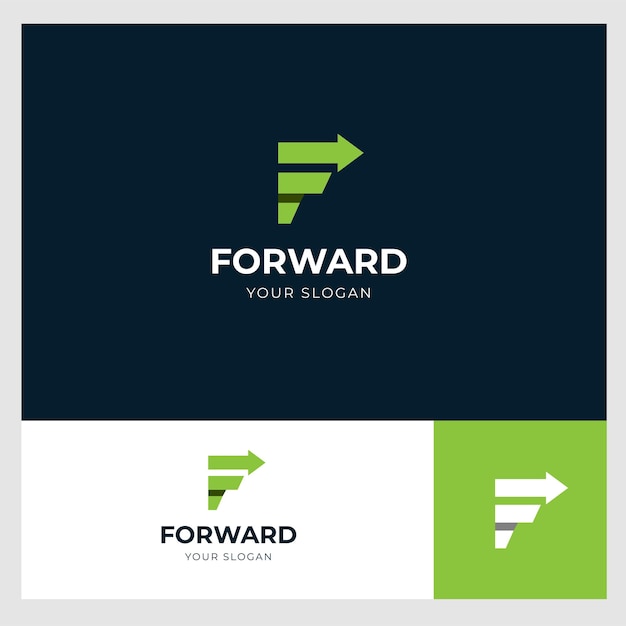 Vektor forward-logo oder f-buchstaben-logo