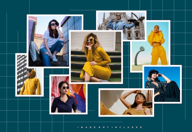 Foto-Collage-Streifen-Effekt-Mockup
