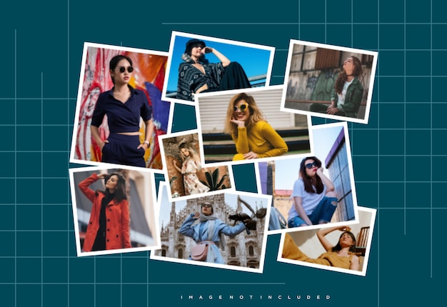 Foto-Collage-Streifen-Effekt-Mockup