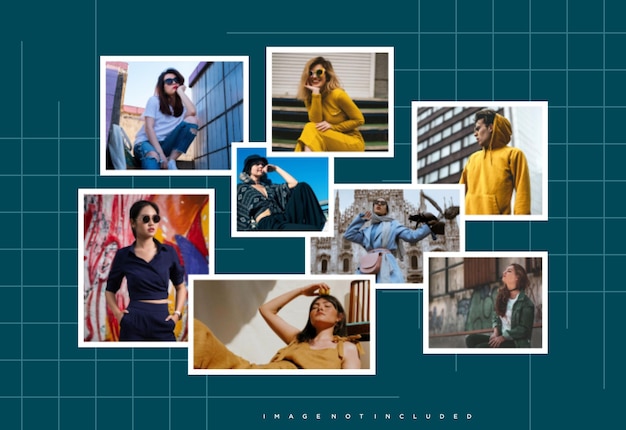 Foto-Collage-Streifen-Effekt-Mockup