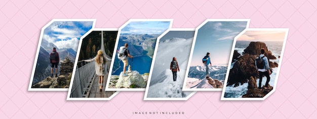 Foto-Collage-Streifen-Effekt-Mockup