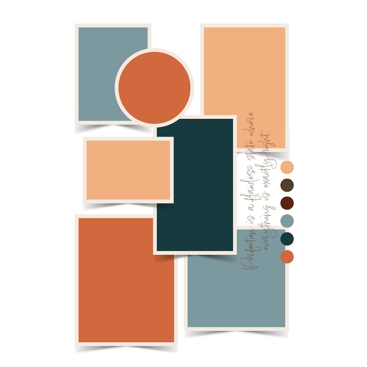 Vektor foto-collage-vorlage moodboard bilder-gitter