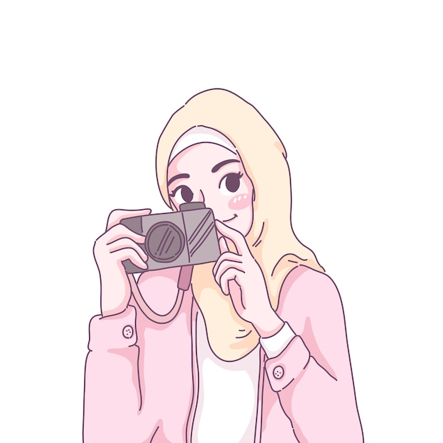 Fotograf frau illustration