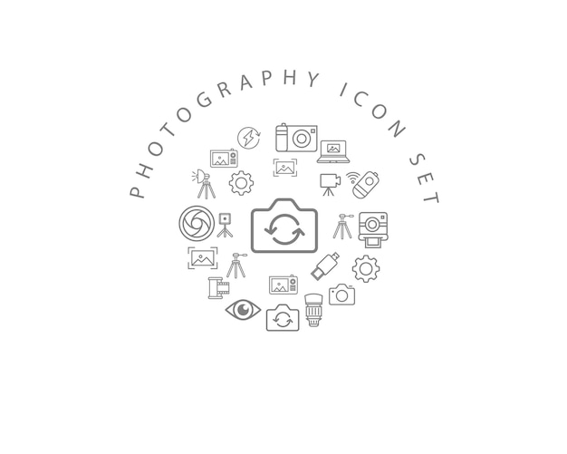 Fotografie-icon-set-design