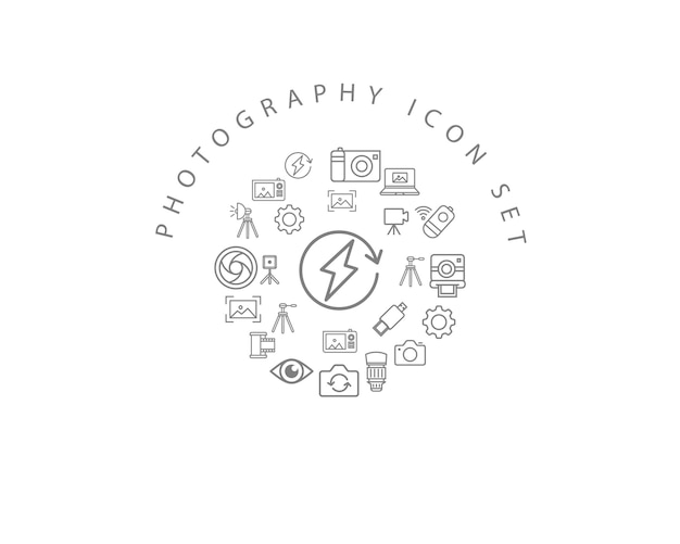 Fotografie-icon-set-design