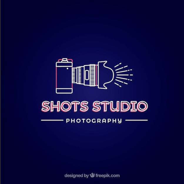 Fotografie-logo mit seitenansicht