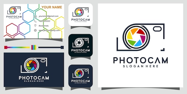 Fotografie-logo-vorlagen premium-vektor