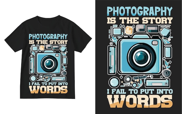 Vektor fotografie t-shirt-design weltfotografie-tag t-short-design fotografie illustration für t-shirts