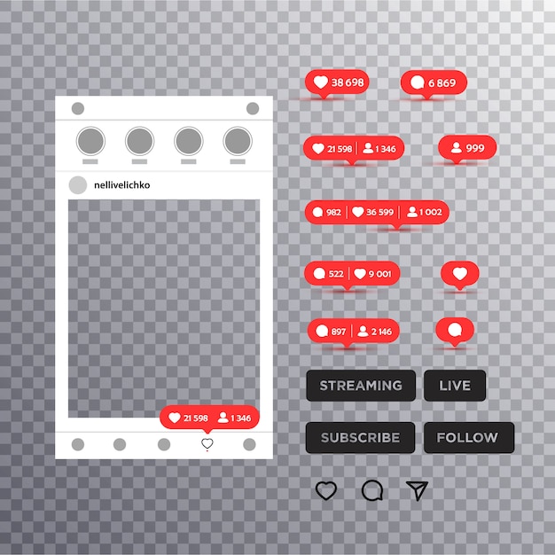 Vektor fotorahmen inspiriert von instagram für freunde internet-sharing