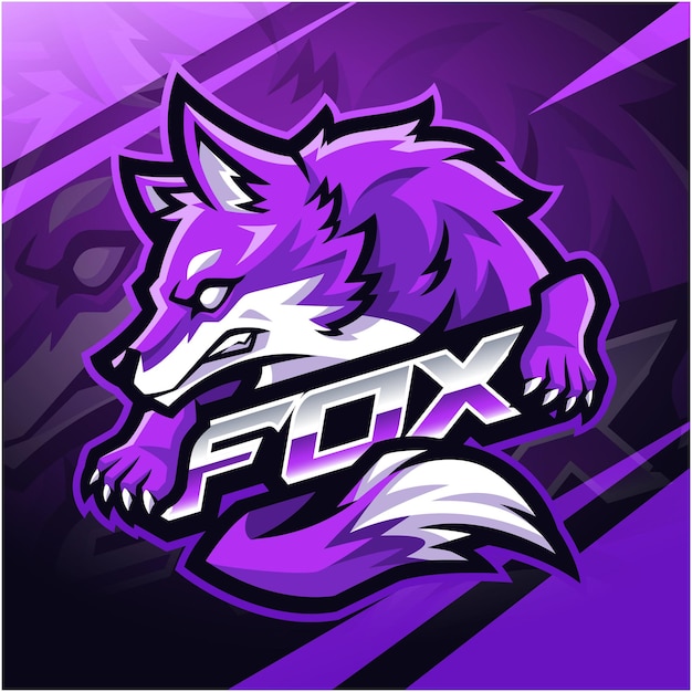 Fox esport maskot-logo-design