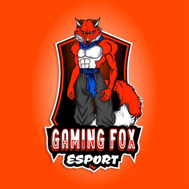 Fox-esport-maskottchen-logo-design