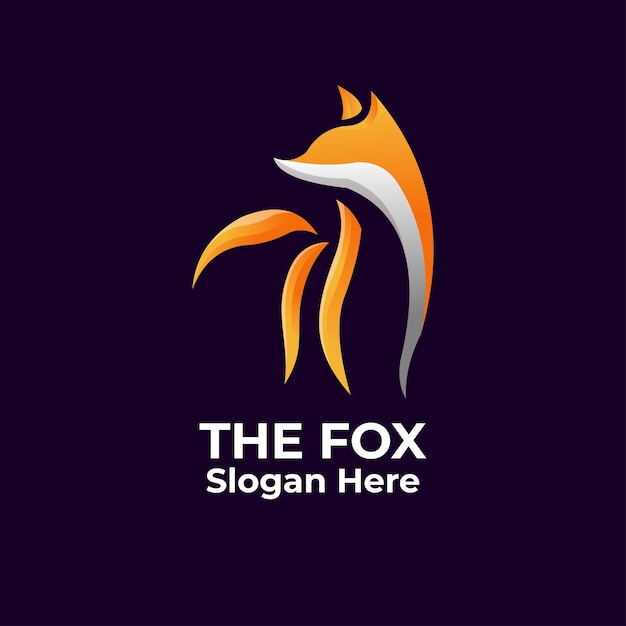 Fox gradient modernes logo firmenvektorvorlage