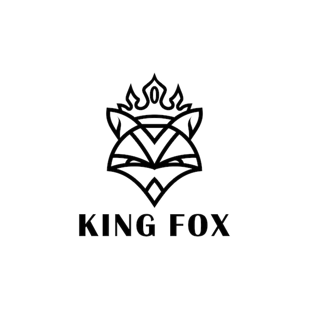 Fox-könig-logo-illustrationsdesign