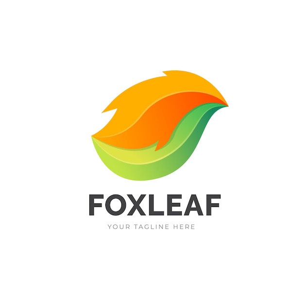 Fox leaf gradient logo