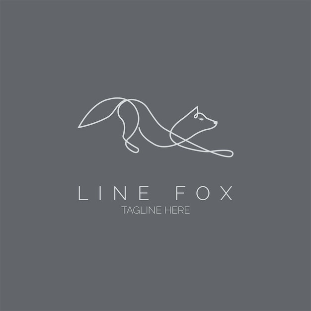 Fox logo icon line style template design für marke oder unternehmen und andere