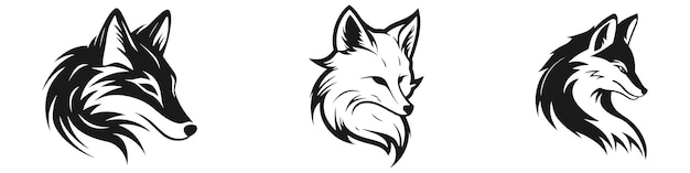 Fox-Logo-Set Premium-Designkollektion Vektorillustration