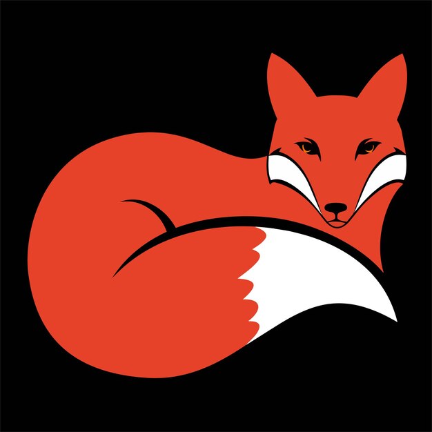 Vektor fox-logo vector-design illustration kunstwerk