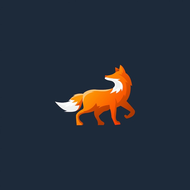 Vektor fox-logokunstfeuerhirsch