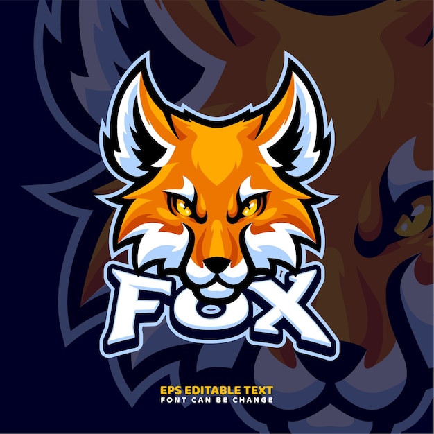 Fox maskottchen logo vorlage