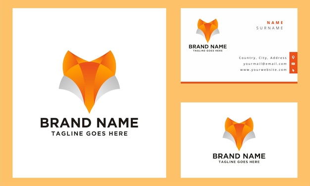Fox-minimalismus-origami-logo-illustrationsvektor
