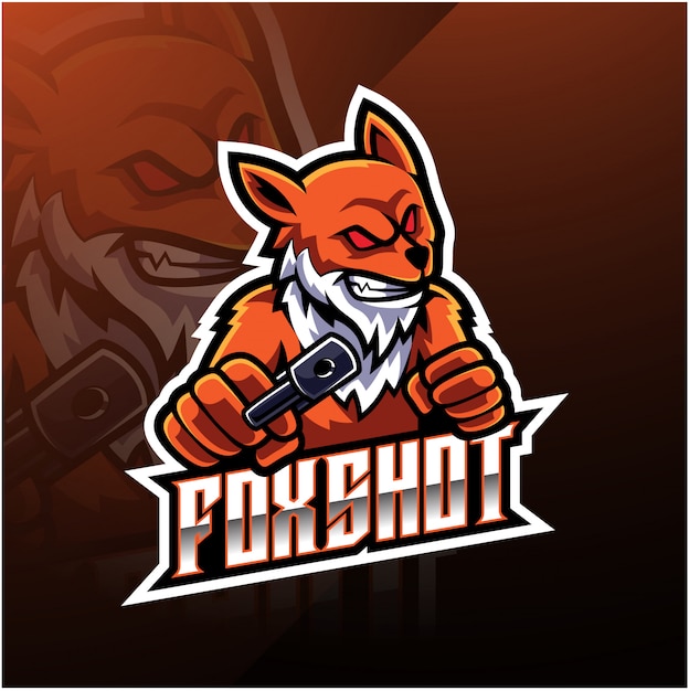 Fox shot esport logo design