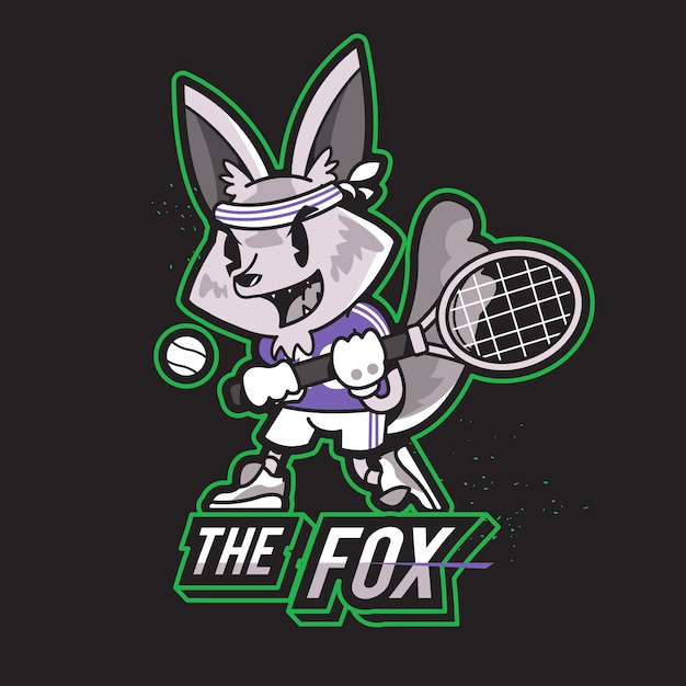 Fox tier charakter sport logo maskottchen