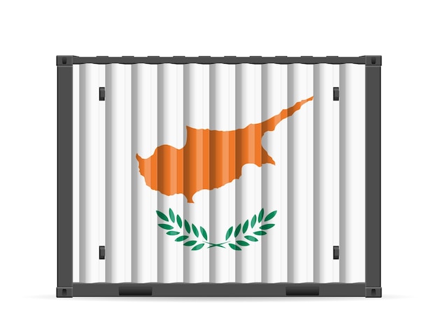 Frachtcontainer Flagge Zyperns