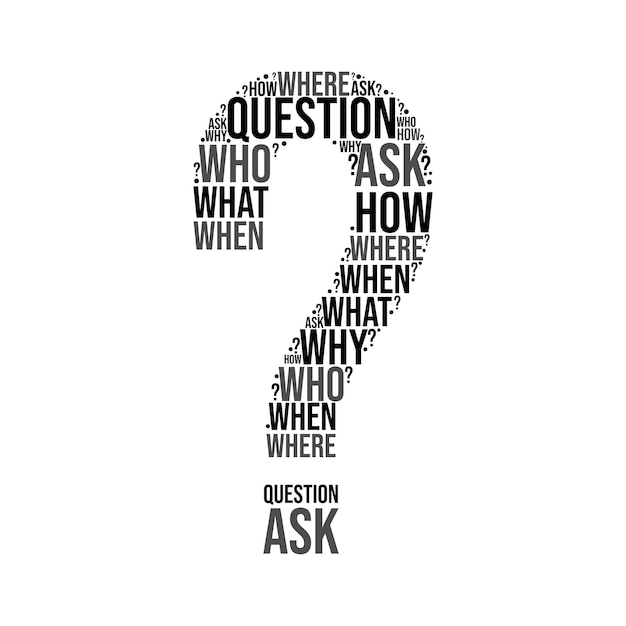Frage-Typografie-Design