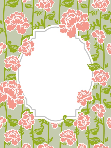 Frame rose vintage hintergrund. alte blumen