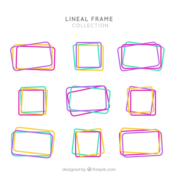 Frame-sammlung mit linearen stil