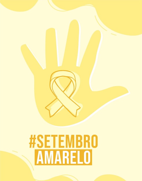 Vektor frases de setembro amarelo bilder desenhos artes