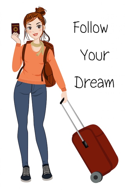 Frau auf Reisen