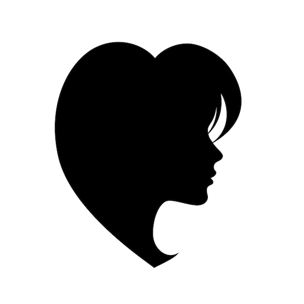 Frau Gesicht Silhouette Vektor-Illustration