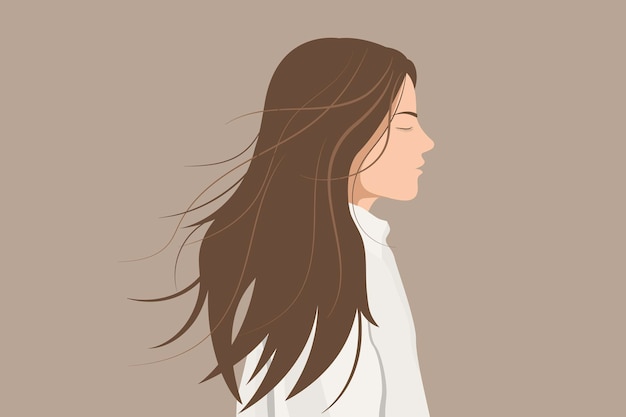 Frau Hintergrund weiblicher Illustrationsdesignvektor