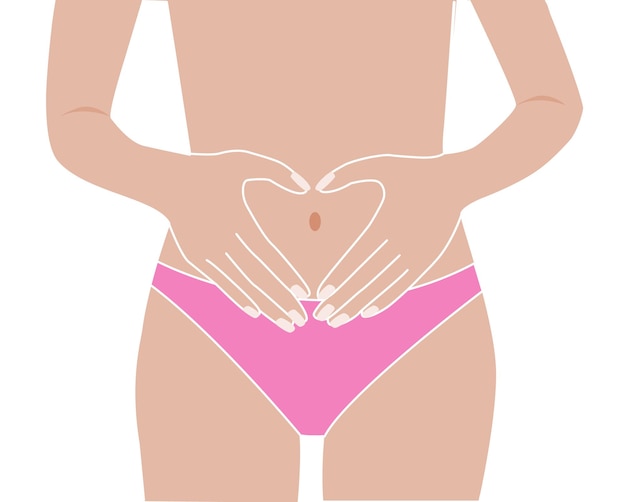 Frau kümmert sich um ihren Bauch