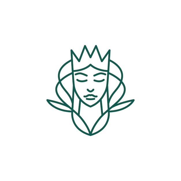 Frau minimalistische linie kunst schönheit symbol logo illustration