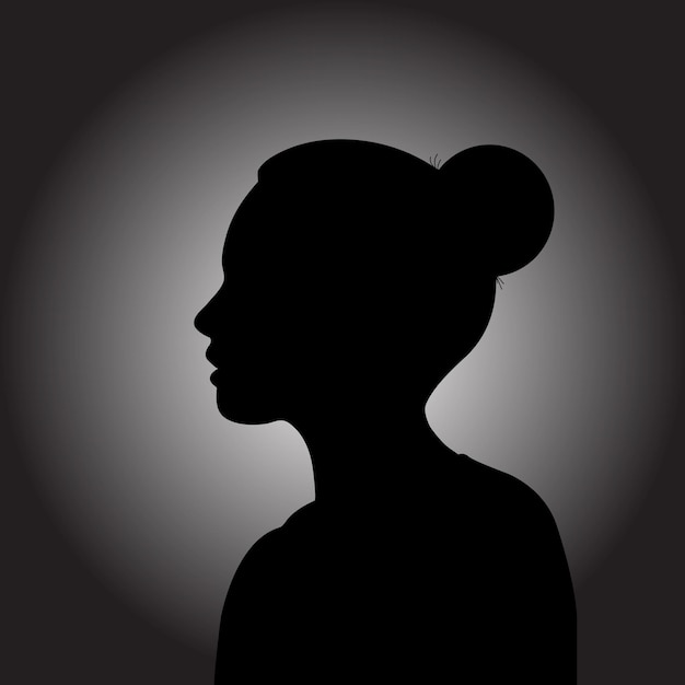 Frau-Silhouette-Vektor-Illustrationsvorlage