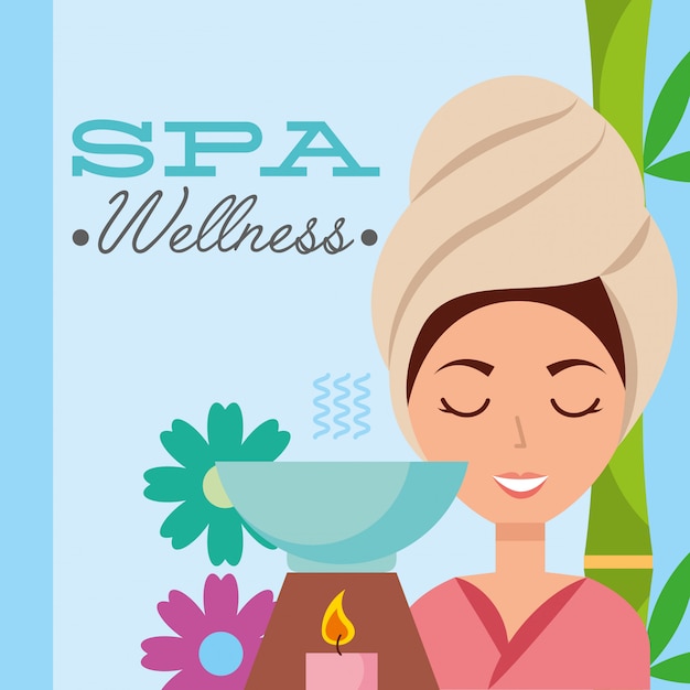 Frau spa wellness