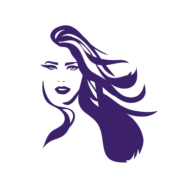 Frauen mit fließenden Haaren