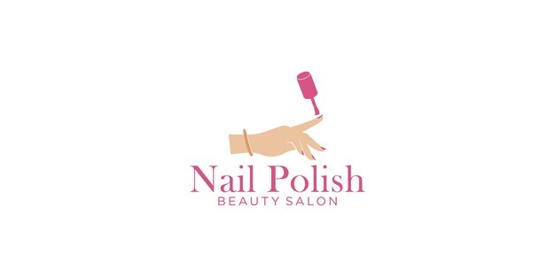 Frauen-Nagellack-Schönheits-Logo-Design