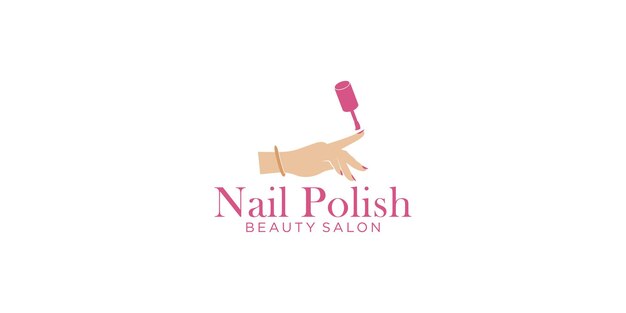 Vektor frauen-nagellack-schönheits-logo-design